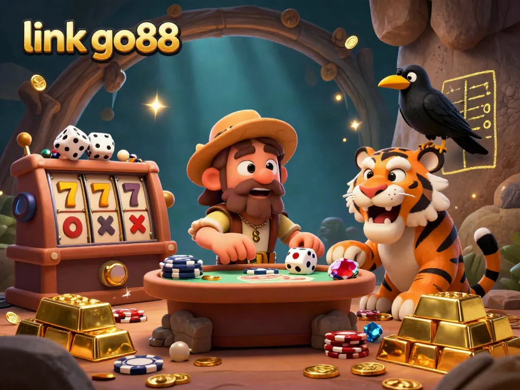 Play exciting casino games with link go88 in a vibrant prehistoric setting featuring colorful characters and atmospheric effects.